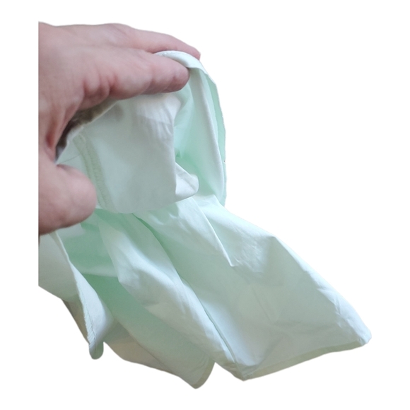 NASTY GAL Frill I Found You High Neck Long Sleeve Tiered Mini Dress Mint Green - Picture 8 of 12